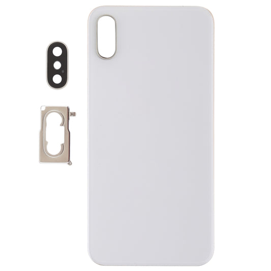 Battery Back Cover with Back Camera Bezel & Lens & Adhesive for iPhone XS(White) by buy2fix
