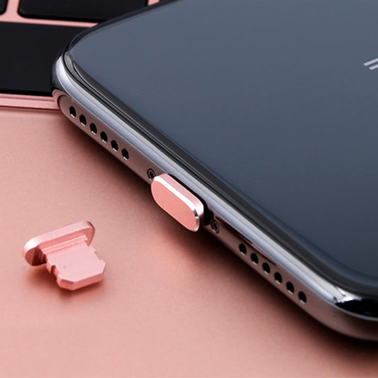 2pcs Universal 8 Pin Charging Port Metal Anti-Dust Plug for iPhone(Rose Gold) by buy2fix
