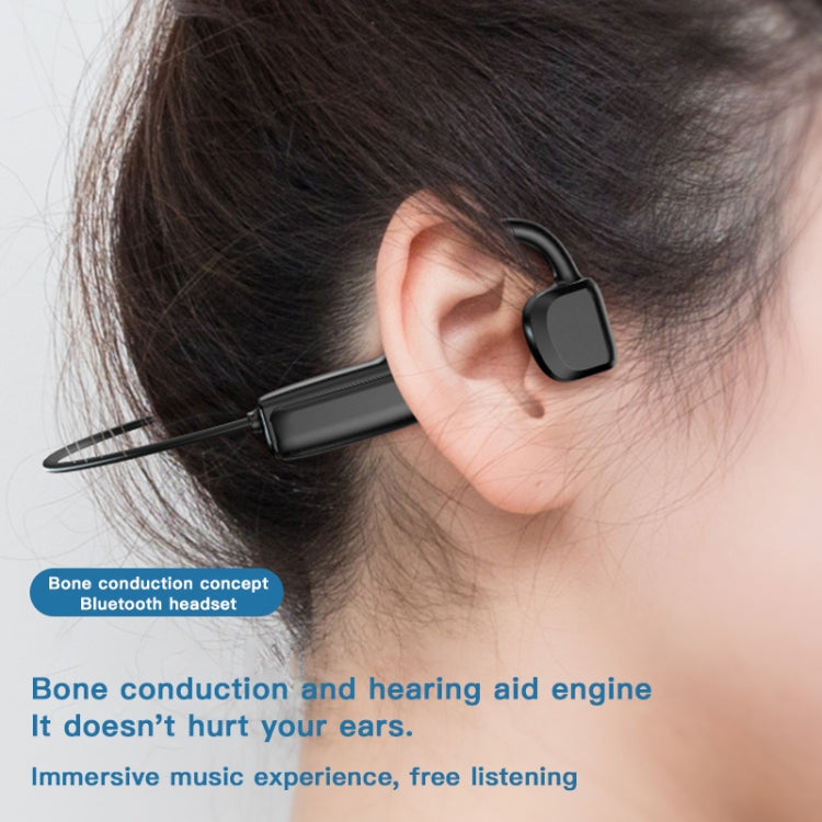 G1 Bluetooth 5.0 Wireless Ear-mounted Sports Bone Conduction Earphone (Black) by buy2fix