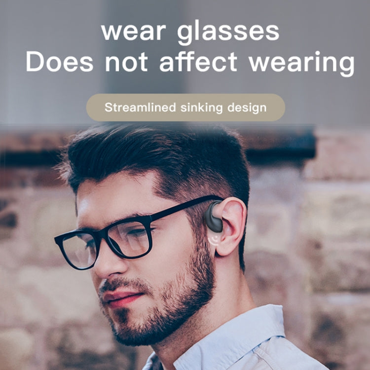 G100 Bluetooth 5.0 Wireless Ear-mounted Sports Waterproof Bone Conduction Earphone (Black) by buy2fix