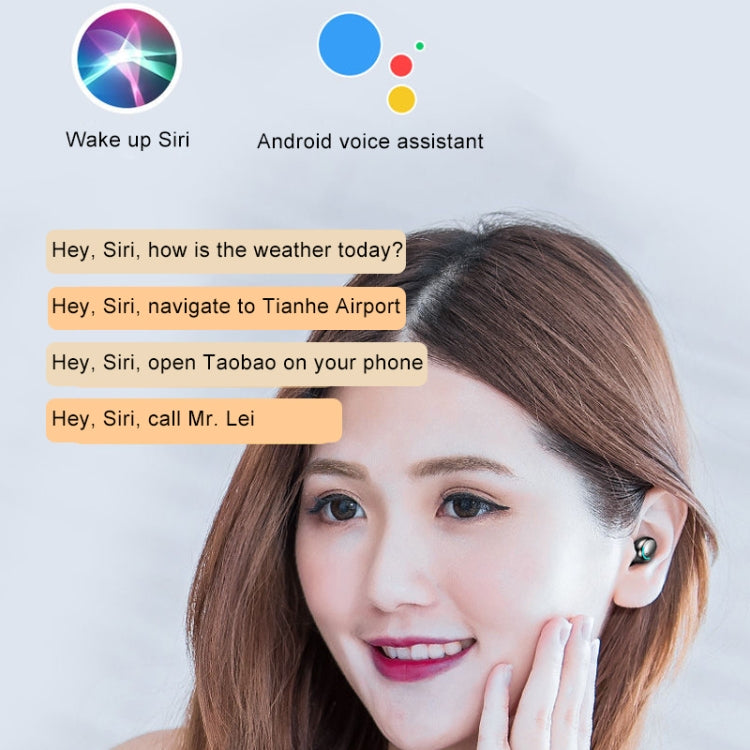 F9-5C Three-screen Digital Display Noise Reduction Bluetooth Earphone(Black) by buy2fix