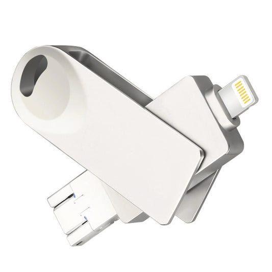 S29 3 in 1 16GB Micro USB + USB + 8 Pin Interface Metal Twister Flash Disk(Silver) by buy2fix