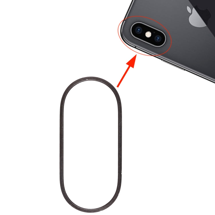 Rear Camera Glass Lens Metal Protector Hoop Ring for iPhone XS & XS Max(Black) by buy2fix