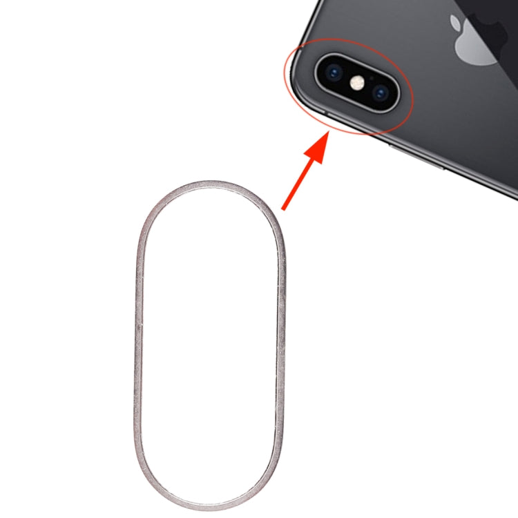 Rear Camera Glass Lens Metal Protector Hoop Ring for iPhone XS & XS Max(White) by buy2fix