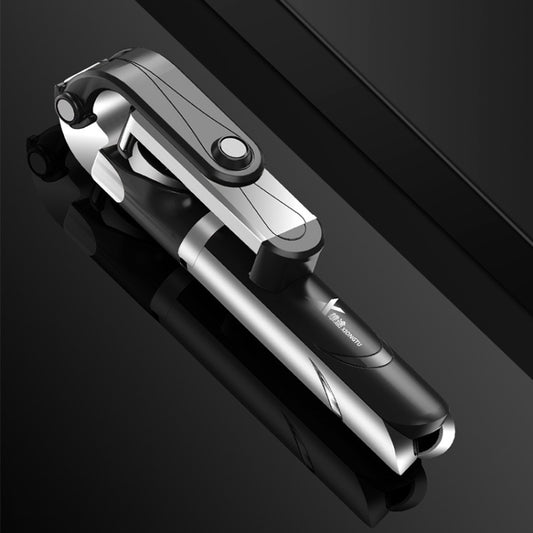 XT-09 Multi-function Live Broadcast Mobile Bluetooth Self-timer Pole Tripod (Black White) by buy2fix