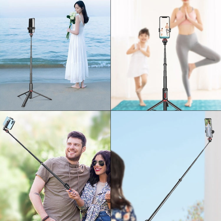 Aluminum Alloy Mobile Phone Bluetooth Selfie Stick Live Floor Tripod Bracket, Height: 1.8m by buy2fix
