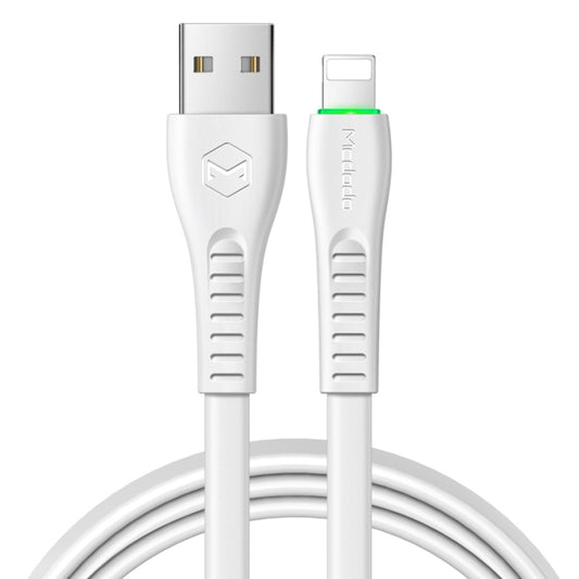 Mcdodo CA-6362 Flying Fish Series 8 Pin to USB LED Cable, Length: 1.8m(White) by Mcdodo