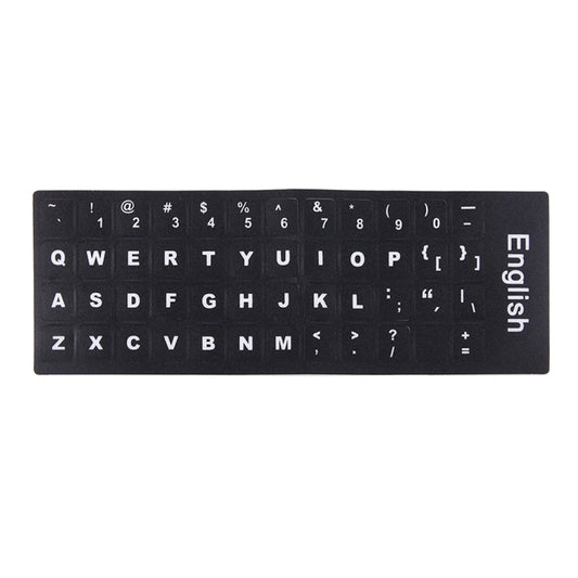 Keyboard Film Cover Independent Paste English Keyboard Stickers for Laptop Notebook Computer Keyboard(Black) by buy2fix