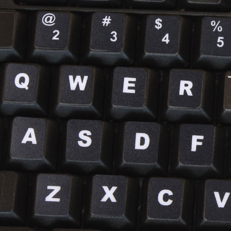 Keyboard Film Cover Independent Paste English Keyboard Stickers for Laptop Notebook Computer Keyboard(Black) by buy2fix