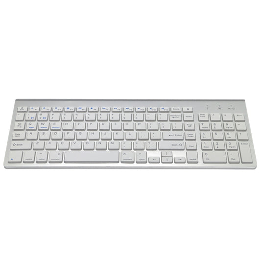 K368 Dual Mode Dual Channel 102 Keys Wireless Bluetooth Keyboard for Laptop, Notebook, Tablet and Smartphones, Support Android / iOS / Windows or An Updated Version(Silver) by buy2fix