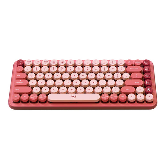 Logitech POP KEYS Round Button Bluetooth Mechanical Keyboard (Pink) by Logitech