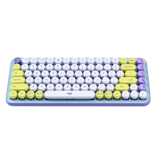 Logitech POP KEYS Round Button Bluetooth Mechanical Keyboard (Purple) by Logitech