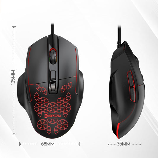 MKESPN X11 7-buttons 7200DPI RGB Wired Macro-definition Gaming Mouse by MKESPN