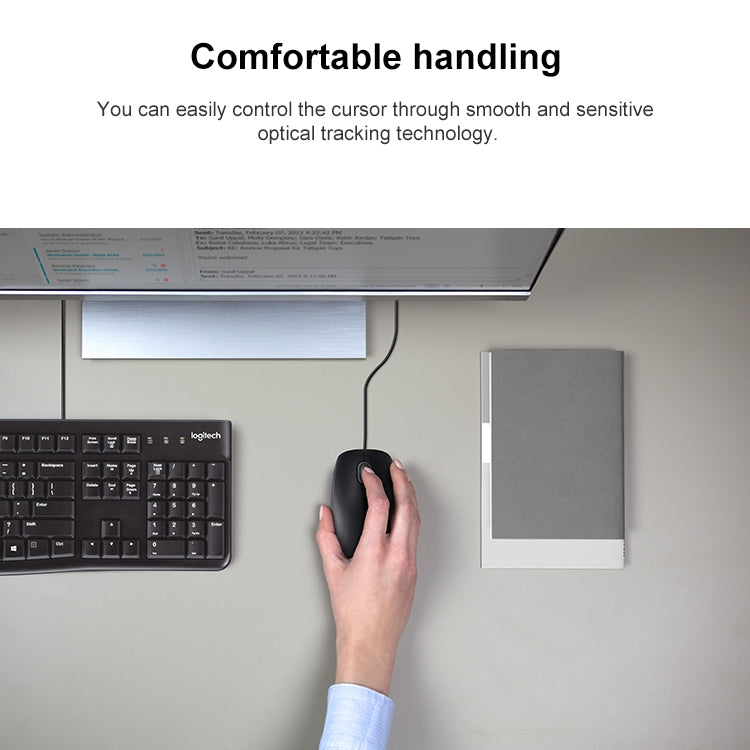 Logitech M110 1000DPI Wired Mouse USB Silent Mouse (Black) by Logitech