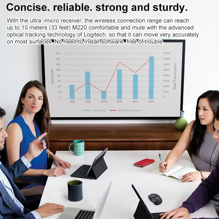 Logitech M220 1200DPI 2.4GHz Ergonomic Wireless Mouse (Red) by Logitech