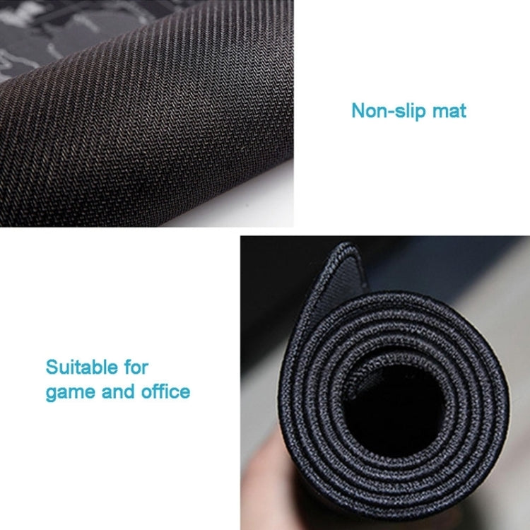 Extended Large Anti-Slip World Map Pattern Soft Rubber Smooth Cloth Surface Game Mouse Pad Keyboard Mat, Size: 90 x 40cm by buy2fix