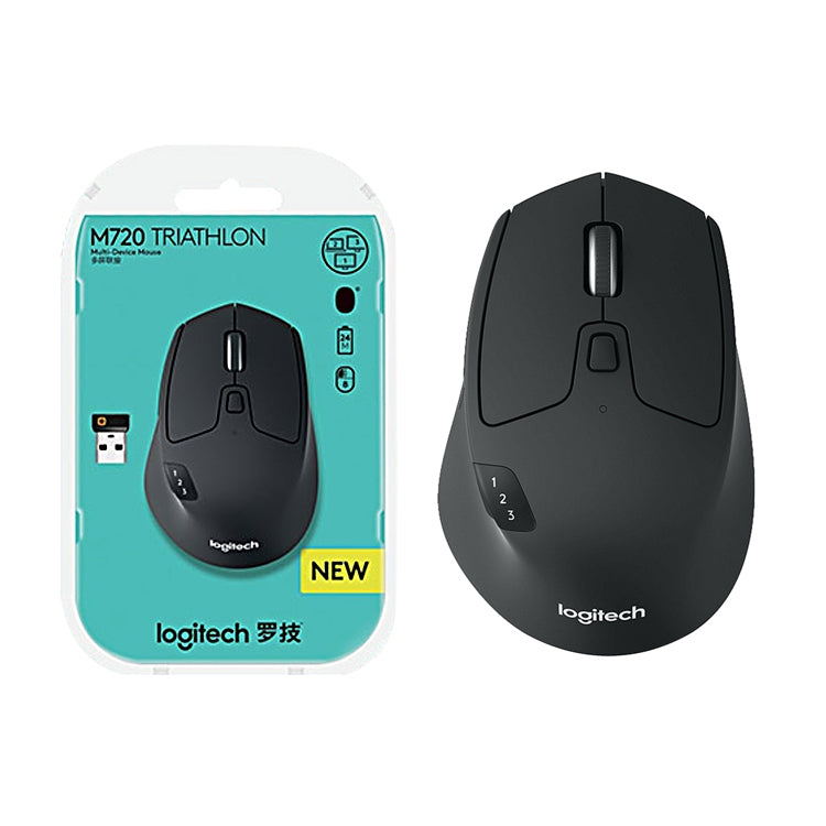 Logitech M720 1000DPI 2.4GHz Wireless Bluetooth Multimode Mouse (Black) by Logitech