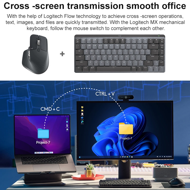 Logitech MX Master 3s 8000DPI 2.4GHz Ergonomic Wireless Bluetooth Dual Mode Mouse (White) by Logitech