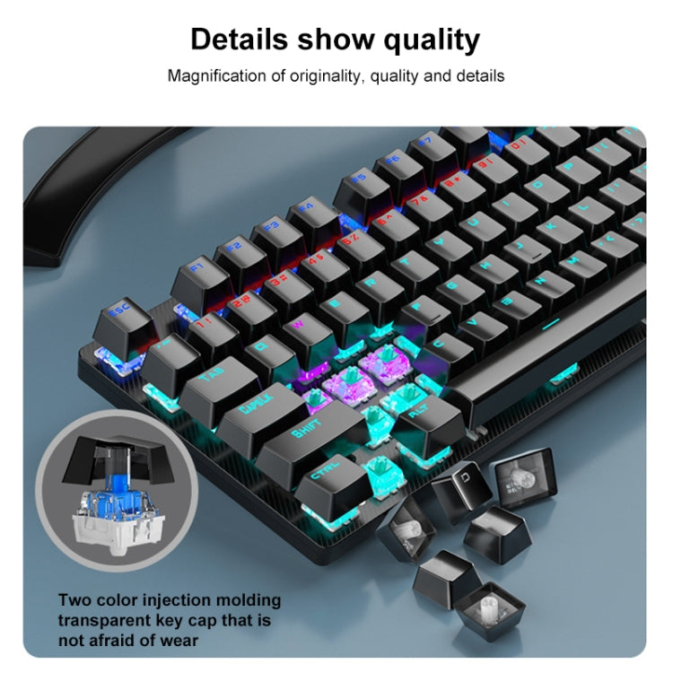 AULA S2022 USB Wired Mechanical Keyboard (Black) by AULA