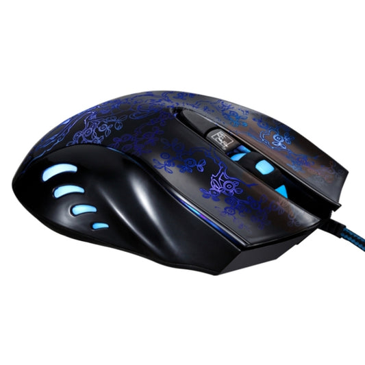 Chasing Leopard 169 USB 2400DPI Four-speed Adjustable LED Backlight Wired Optical E-sport Gaming Mouse with Counter Weight, Length: 1.45m(Black) by Chasing Leopard