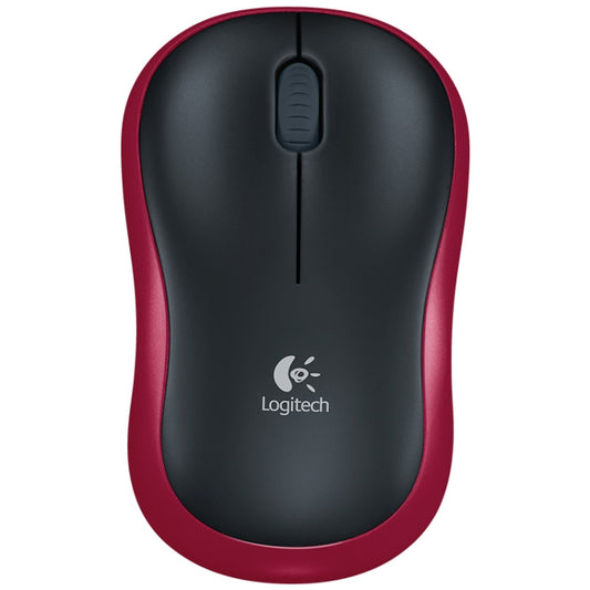 Logitech M185 2.4GHz 3-keys 1000DPI Wireless Optical Mouse, Wireless Range: 10m (Red) by Logitech