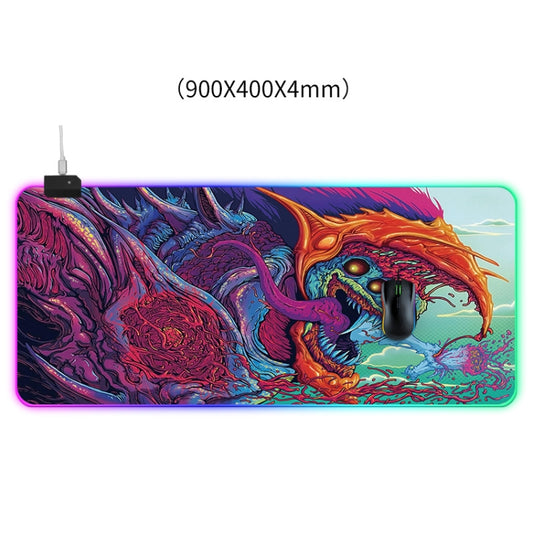 Computer Monster Pattern Illuminated Mouse Pad, Size: 90 x 40 x 0.4cm by buy2fix