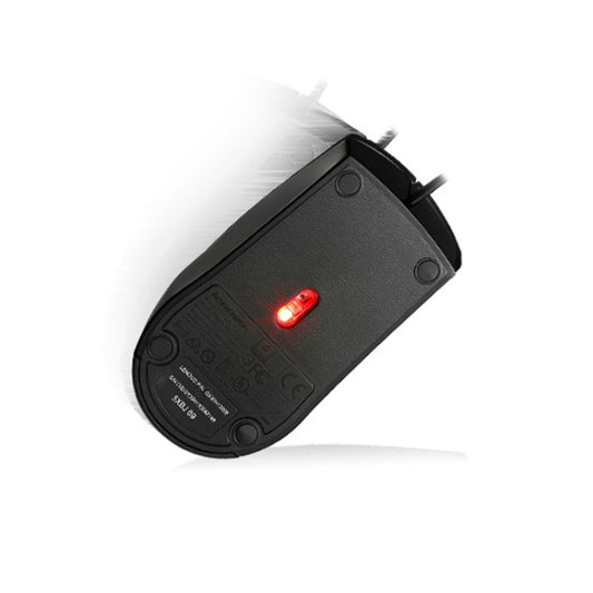 Lenovo M120 Pro Fashion Office Red Dot Wired Mouse (Black) by Lenovo