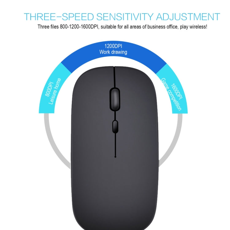 HXSJ M80 2.4GHz Wireless 1600DPI Three-speed Adjustable Optical Mute Mouse (Gold) by HXSJ