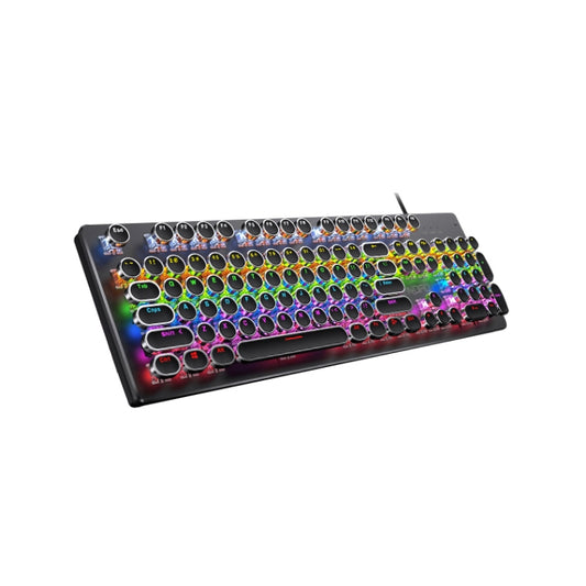 YINDIAO Electroplating Punk Mixed Light USB Mechanical Gaming Wired Keyboard, Black Shaft (Black) by YINDIAO