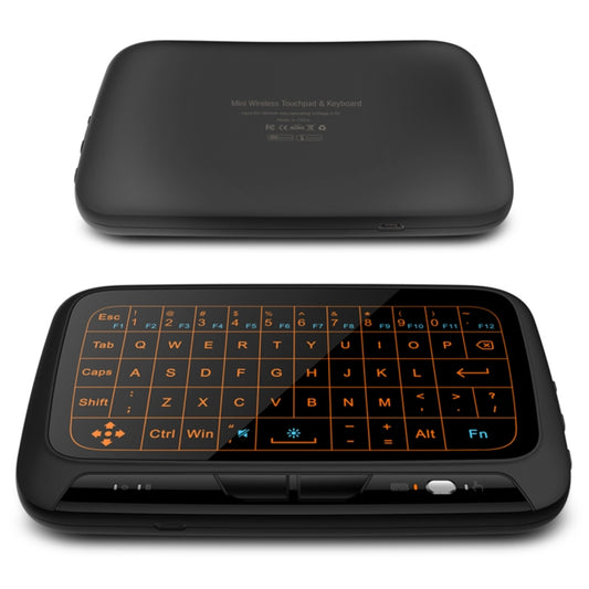 H18+ 2.4GHz Mini Wireless Keyboard Full Touchpad with 3-Level Adjustable Backlight(Black) by buy2fix