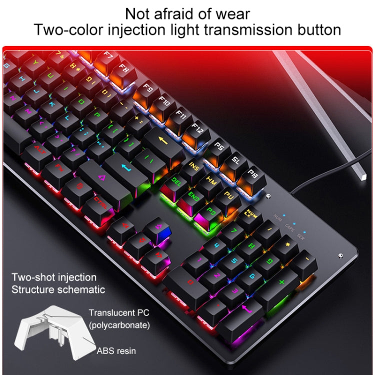 YINDIAO ZK-3 USB Mechanical Gaming Wired Keyboard, Black Shaft (Black) by YINDIAO
