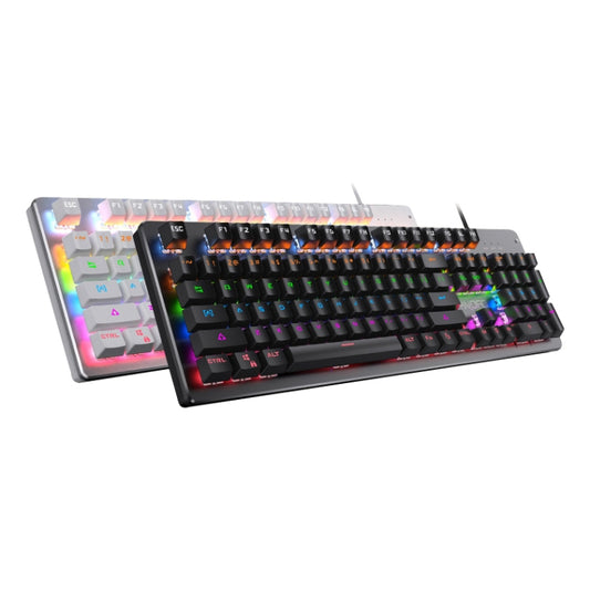 YINDIAO Classic Square Keys Mixed Light USB Mechanical Gaming Wired Keyboard, Blue Shaft (Black) by YINDIAO