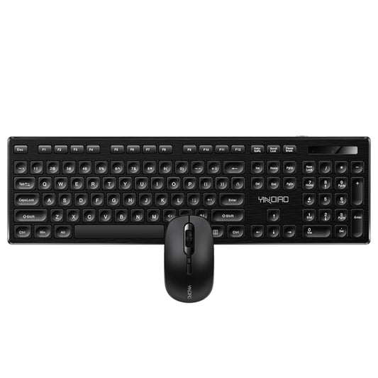 YINDIAO V3 Max Business Office Silent Wireless Keyboard Mouse Set (Black) by YINDIAO