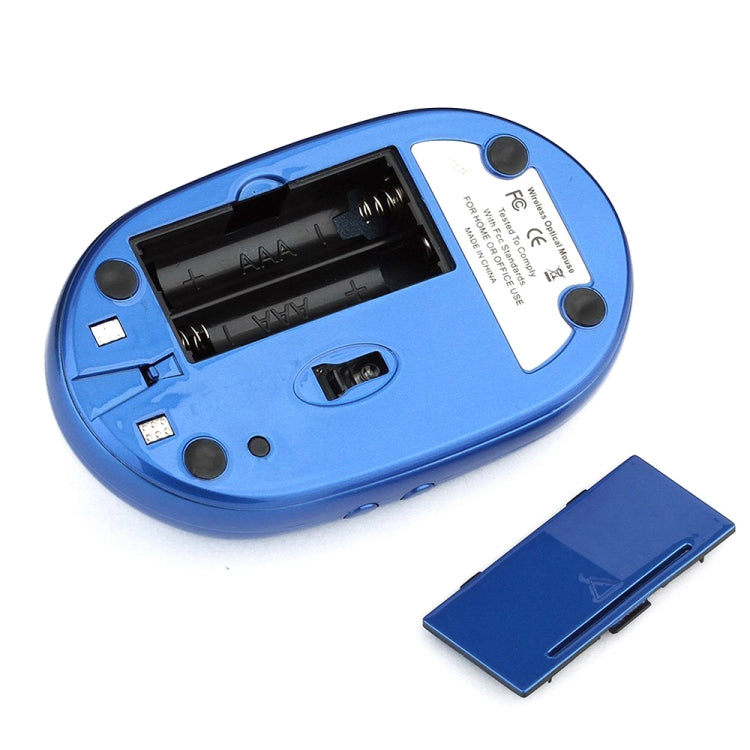 MZ-012 2.4G 1200 DPI Wireless Rechargeable Optical Mouse with 3 Ports USB HUB / Charging Dock(Blue) by buy2fix