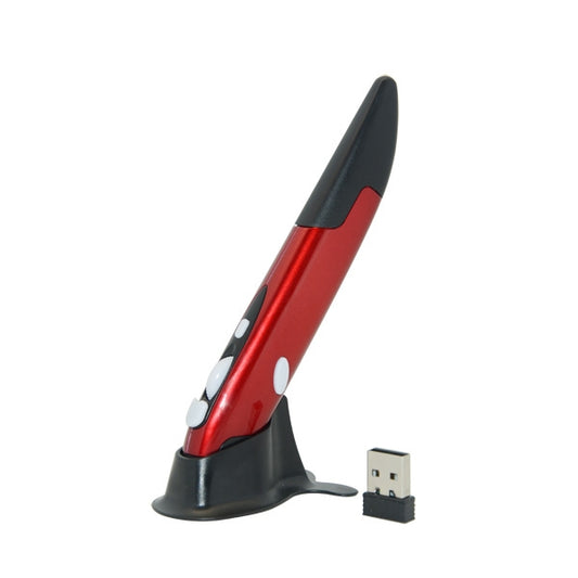 PR-03 2.4G USB Receiver Adjustable 1600 DPI Wireless Optical Pen Mouse for Computer PC Laptop Drawing Teaching (Red) by buy2fix