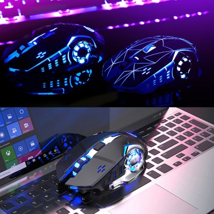 YINDIAO A4 2.4GHz 1600DPI 3-modes Adjustable Rechargeable Wireless Silent Gaming Mouse (Star Black) by buy2fix