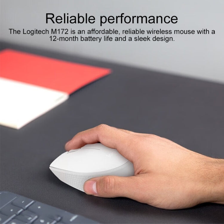 Logitech M172 1000DPI 2.4GHz Wireless Mouse (White) by Logitech