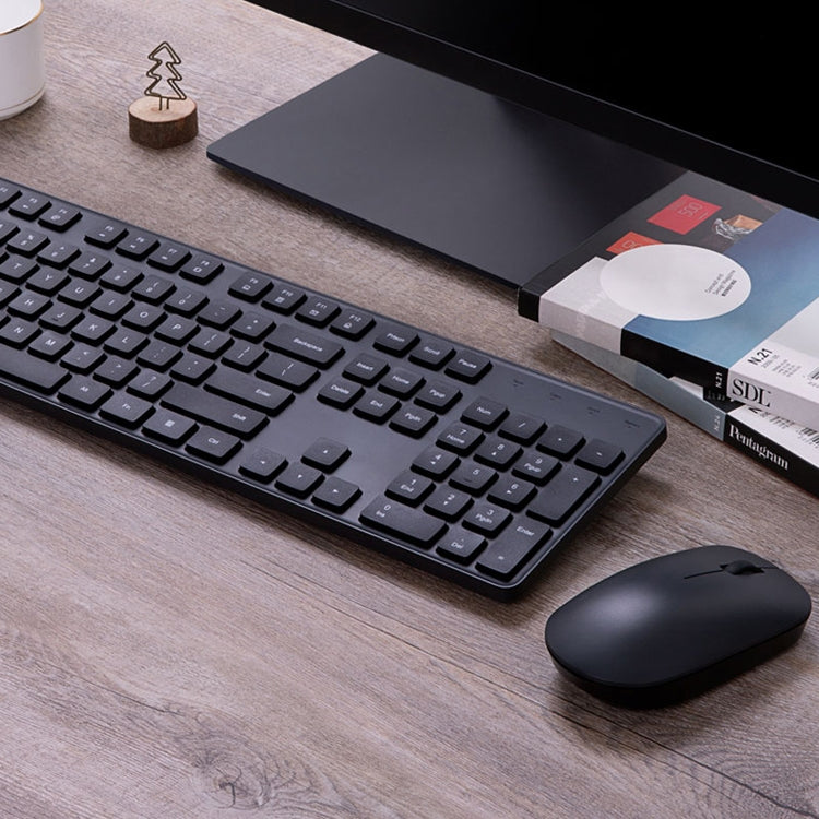 Original Xiaomi 2.4GHz Wireless Keyboard + Mouse Set 2 for Notebook Desktop Laptop(Black) by Xiaomi