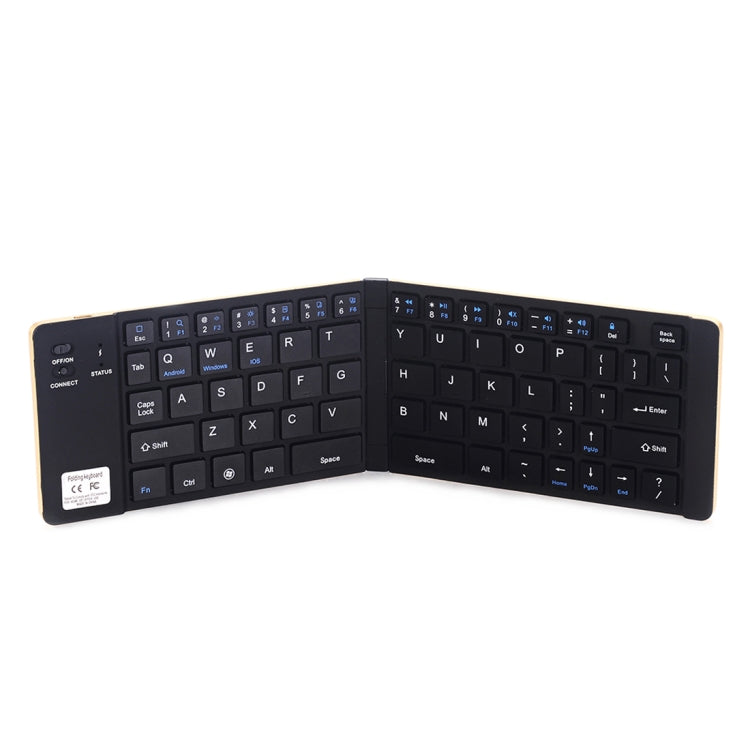 GK228 Ultra-thin Foldable Bluetooth V3.0 Keyboard, Built-in Holder, Support Android / iOS / Windows System (Black) by buy2fix