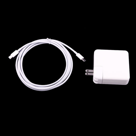 61W USB-C / Type-C Power Adapter with 2m USB Type-C Male to USB Type-C Male Charging Cable, For iPhone, Galaxy, Huawei, Xiaomi, LG, HTC and Other Smart Phones, Rechargeable Devices, US Plug by buy2fix