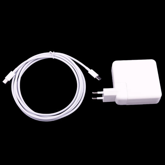 61W USB-C / Type-C Power Adapter with 2m USB Type-C Male to USB Type-C Male Charging Cable, For iPhone, Galaxy, Huawei, Xiaomi, LG, HTC and Other Smart Phones, Rechargeable Devices, EU Plug by buy2fix
