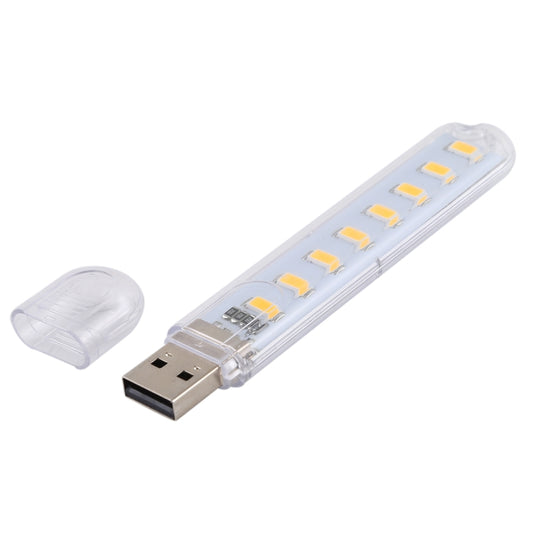 3W 8 LEDs 5730 SMD USB LED Book Light Portable Night Lamp, DC 5V (Warm White) by buy2fix