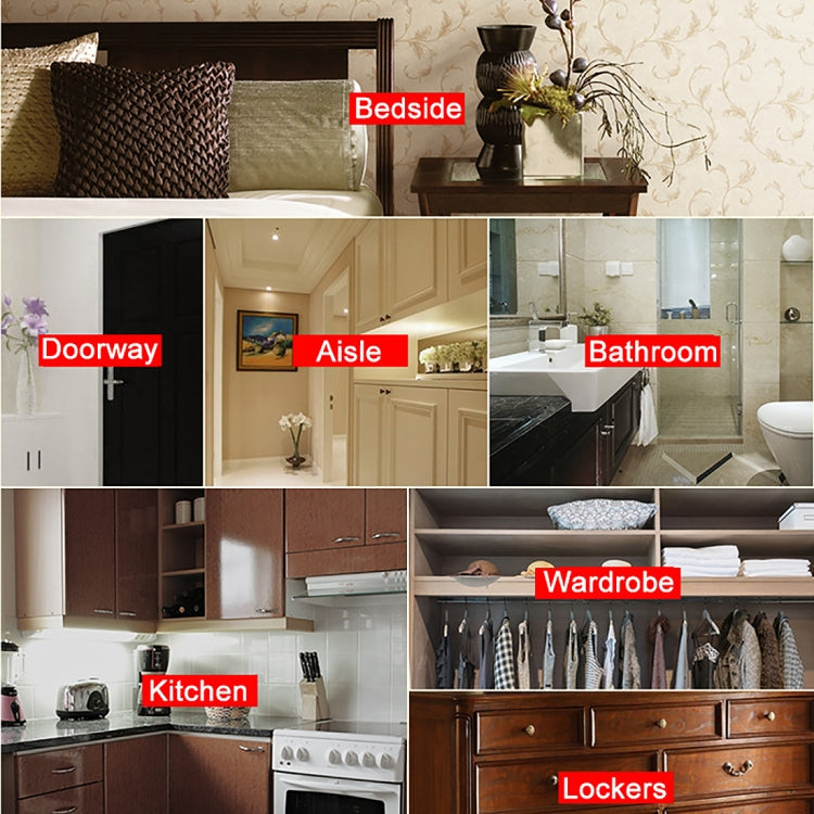 PIR Human Body Motion Sensor White Light LED Night Light, 1W 12 LEDs 240 LM USB Charging, Sensor Distance: 3m, DC 5V by buy2fix