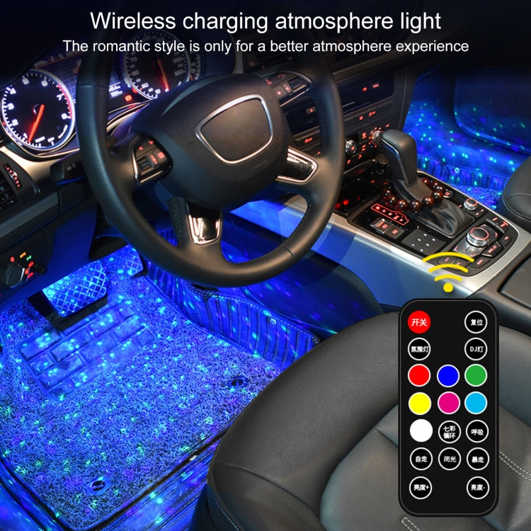 D88-S LED Smart Sensor Wireless Car USB Rechargeable Gypsophila Music Atmosphere Light by buy2fix