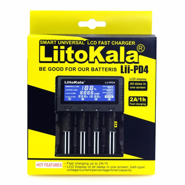 LiitoKala Lii-PD4 Nickel-hydrogen Battery Charger for Li-ion / IMR LiFePO4 26650,21700,20700, 18650, 18490, 18350, 17670, 17500, 16340(RCR123), 14500, 10440 by buy2fix