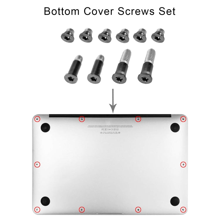 10 in 1 Bottom Cover Screws Set for Macbook Air Retina 13 inch A1932 2018 EMC3184 (Black) by buy2fix