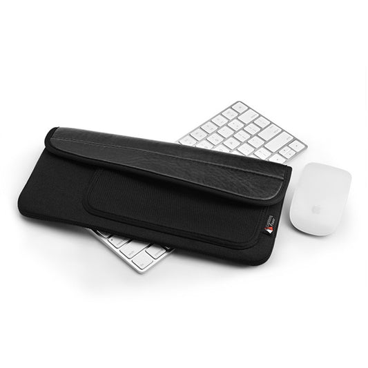 Portable Dust-proof Cover Storage Bag for Apple Magic Mouse 2 and Magic Keyboard 2(Black) by buy2fix