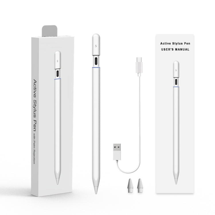 P8 Active Capacitive Stylus Pen with Palm Rejection for iPad After 2018 Version (White) by buy2fix