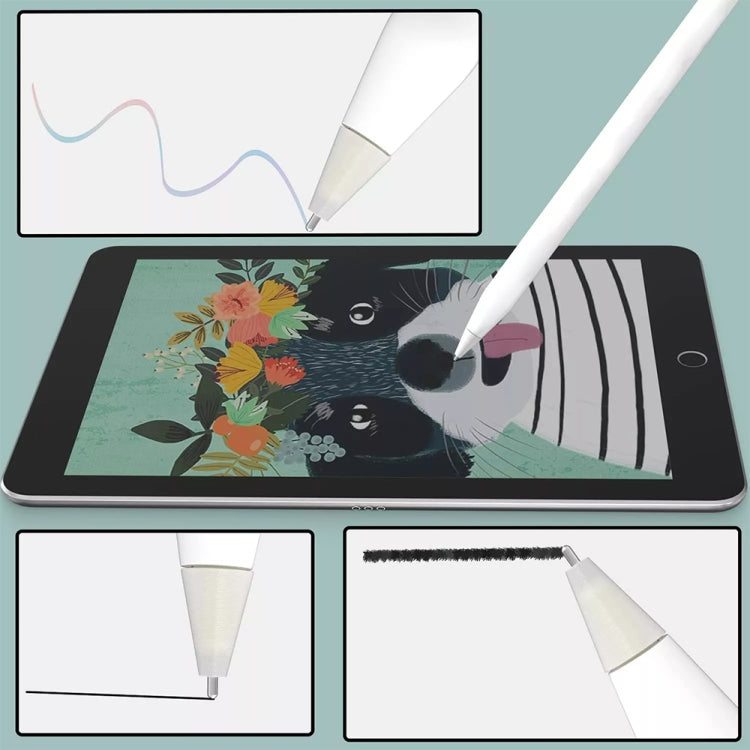 M2 Short Metal Pen Tip for Apple Pencil 1 / 2 (White) by buy2fix
