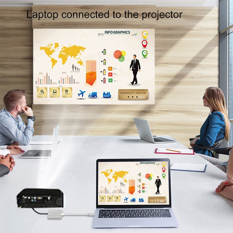 4 in 1 USB / Type-C to 4K HDMI + VGA + USB 3.0 Interface Multifunction Adapter by buy2fix